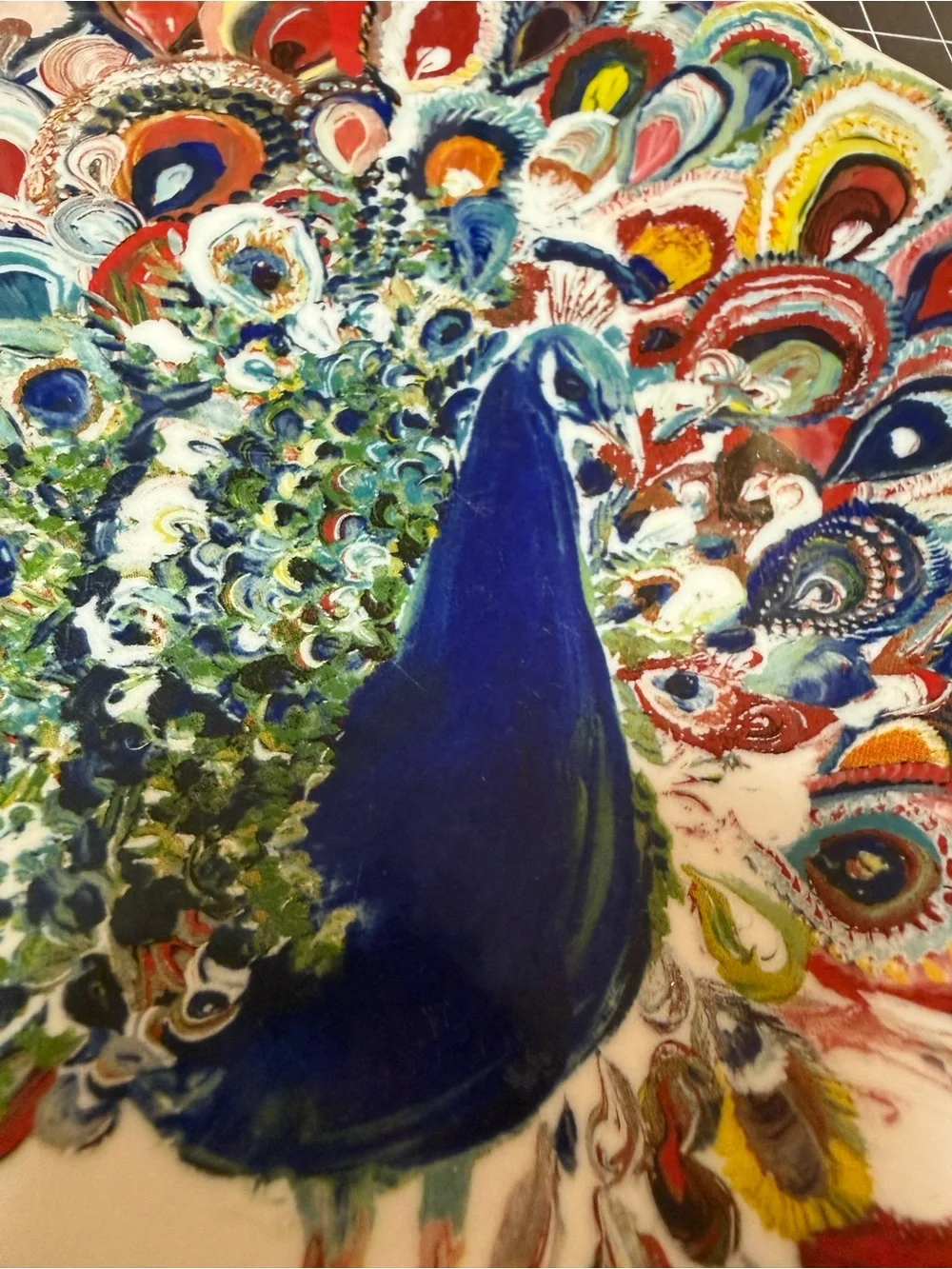 Anthropologie- Starla M. Hoffman Peacock plate - gorgeous